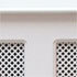 Close-up detail of a white radiator cover