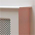 Close-up detail of a white radiator cover