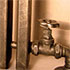 Close-up detail of an old-fashioned radiator